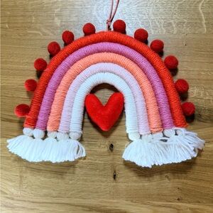 Colorful Rainbow Wall Hanging for Valentine’s Day